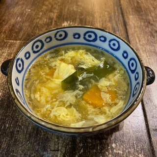 寒い日は、たまごとかぼちゃの【中華風スープ♬】